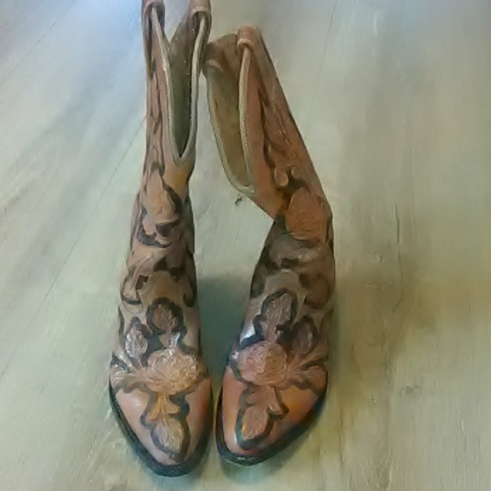 Hand stamped Cowboy boots